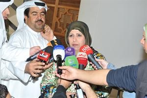 دسلوى الجسار تتحدث لوسائل الاعلام