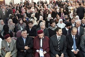 جانب من مؤتمر الاخوان المسلمين في ليبيا امس الاول 	افپ﻿