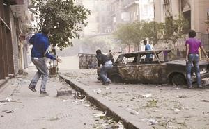جانب من تظاهرات الاحد الدامي في ميدان التحرير افپ