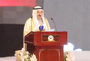 صاحب السمو الامير الشيخ صباح الاحمد ملقيا كلمته﻿
