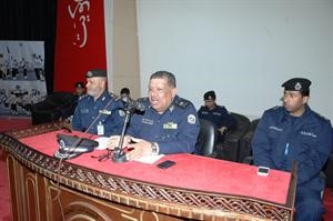 اللواء فهد الشرقاوي متحدثا في اللقاء﻿