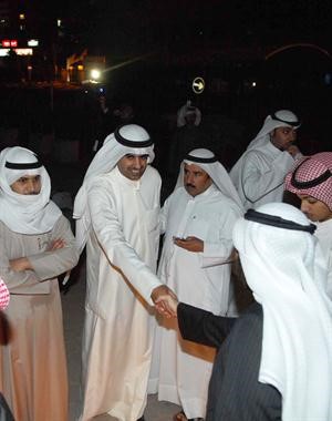 خالد الطاحوس اثناء التحاقه بالمعتصمين امام قصر العدل