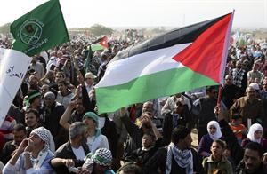 الالاف يتظاهرون في غور الاردن في ذكرى تقسيم فلسطين افپ
