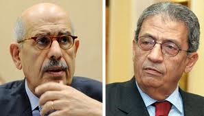 عمرو موسى ودمحمد البرادعي
