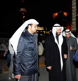 دفيصل المسلم وخالد الفضالة خلال التجمهر﻿