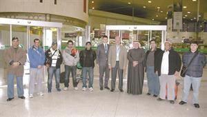السفير الاوكراني فلاديمير تولكاش مودعا فيصل القناعي والوفد المرافق﻿