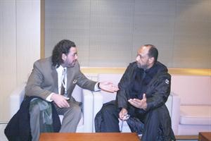 الشيخ احمد الفهد في حديث سابق مع محمد بن همام
