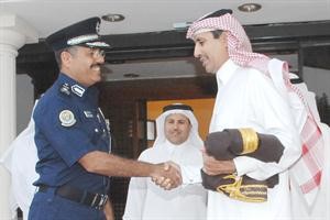 الفريق الشيخ احمد النواف مستقبلا سلطان الودعاني﻿