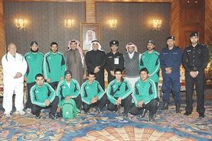 وصول وفد الرماة السعوديين للشرطة الى قاعة التشريفات﻿