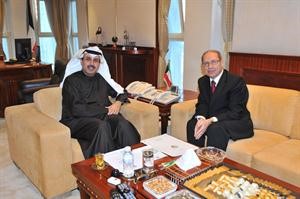 الشيخ حمد جابر العلي مستقبلا فرانك جاليا﻿