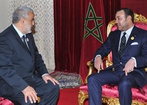 ملك المغرب محمد السادس مستقبلا امين عام حزب العدالة والتنمية عبدالاله بنكيران﻿