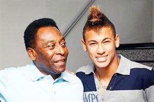 الاسطورة البرازيلية بيليه مع نيمار
