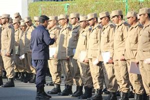 ضباط الصف الجدد لدى التحاقهم بدورة الاعادة