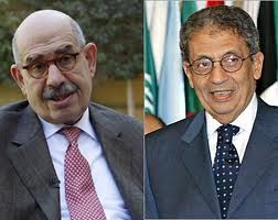 عمرو موسى ودمحمد البرادعي