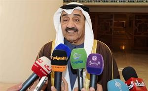 الرئيس جاسم الخرافي متحدثا للصحافيين	متين غوزال﻿