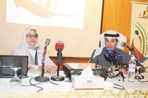 كاملة العياد ووائل خالد رمضان اثناء المؤتمر 	قاسم باشا﻿