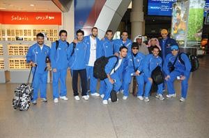 لاعبو المنتخب الوطني قبل التوجه الى الدوحة هاني الشمري