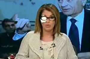 هالة سرحان معصبة عينها خلال برنامجها امس الاول