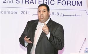عبدالعزيز العنجري متحدثا عن الخطة الاعلامية المستقبلية للامتياز