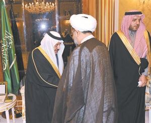 صاحب السمو الملكي الامير نايف بن عبدالعزيز مستقبلا وزير الامن والاستخبارات الايراني حيدر مصلحي امس 