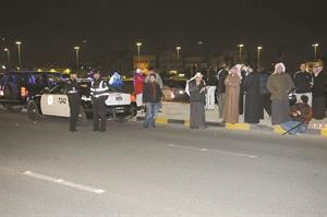 تواجد امني في موقع الاحتجاج