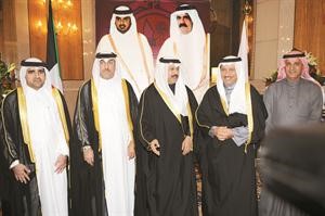 ﻿الشيخ جابر المبارك يهنئ السفير القطري بالعيد الوطني﻿