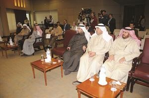 جانب من الحضور خلال المؤتمر الصحافي	 هاني الشمري﻿