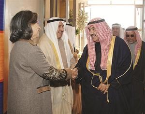 الشيخة حصة الصباح مرحبة بسمو الشيخ ناصر المحمد