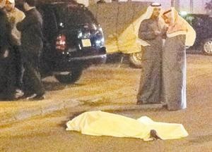 جثة القتيل مقابل منزله في الصباحية وسط تواجد امني﻿