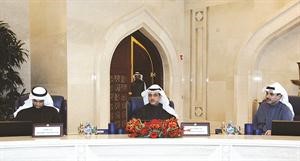 الشيخ حمد جابر العلي وم سالم الاذينة واحمد المليفي