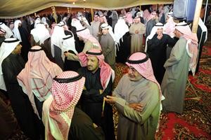 جانب من الحضور في حفل استقبال طرقي سعود سعود سالم
