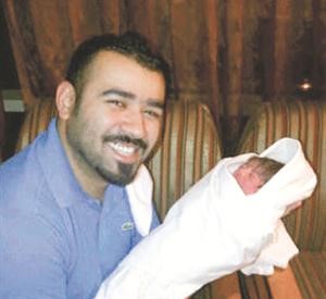 بشار الشطي مع ابنه عبدالرحمن