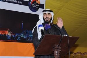 اسامة المناور متحدثا لناخبي الدائرة الرابعة قاسم باشا