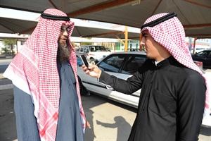 نجم الظفيري متحدثا للزميل سلطان العبدان	سعود سالم﻿