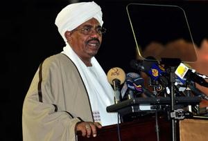 الرئيس السوداني عمر البشير مخاطبا السودانيين بمناسبة يوم الاستقلال 	رويترز﻿