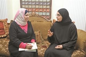 عروب الرفاعي متحدثة للزميلة ليلى الشافعي﻿