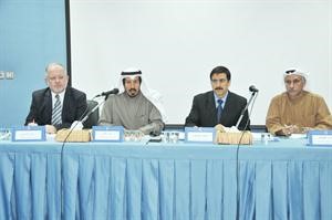 دعبيد العتيبي ودنجيب السماوي ودهيثم اللبابيدي خلال اللقاء﻿