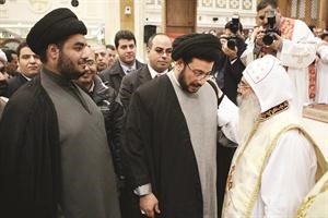 الانبا بيجول يتلقى التهاني بالعيد من مجلس العلاقات الاسلاميةالمسيحية