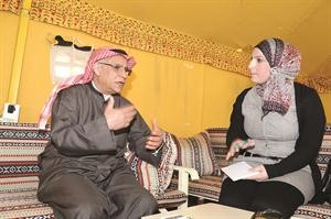 براك الصبيح يتحدث الى الزميلة دارين العلي