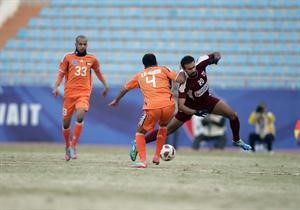 لاعب النصر علي اشكناني تالق امام كاظمة عادل اليعقوب