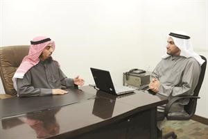 سعود الجدعي متحدثا للزميل محمد راتب