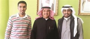 دخالد السعد مستقبلا وفد الطلبة الدارسين في اميركا
