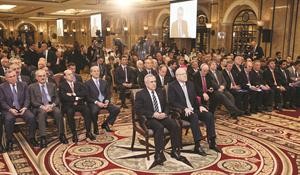 الرئيسان ميشال سليمان ونجيب ميقاتي في مؤتمر النظام النسبي في الانتخابات محمود الطويل
