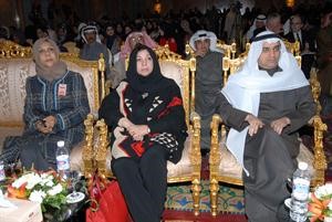 الوزير المليفي والسديراوي والوتيد اثناء افتتاح مؤتمر الجودة﻿