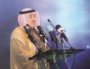 مصطفي الشمالي ملقيا كلمته خلال الاحتفال 