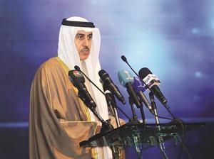 بدر السبيعي متحدثا كلمته خلال الاحتفال 