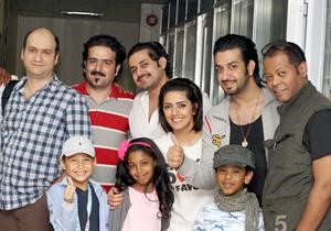 محمد دحام مع ابطال مسلسل ساهر الليل
