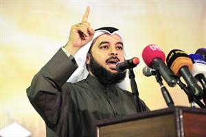 دجمعان الحربش متحدثا
