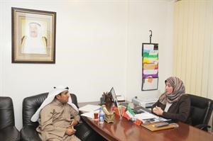 انوار القحطاني متحدثة للزميل محمد الدشيش انور الكندري