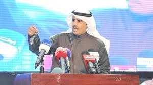 خالد الطاحوس مخاطبا الحضور اثناء افتتاح مقره الانتخابي
